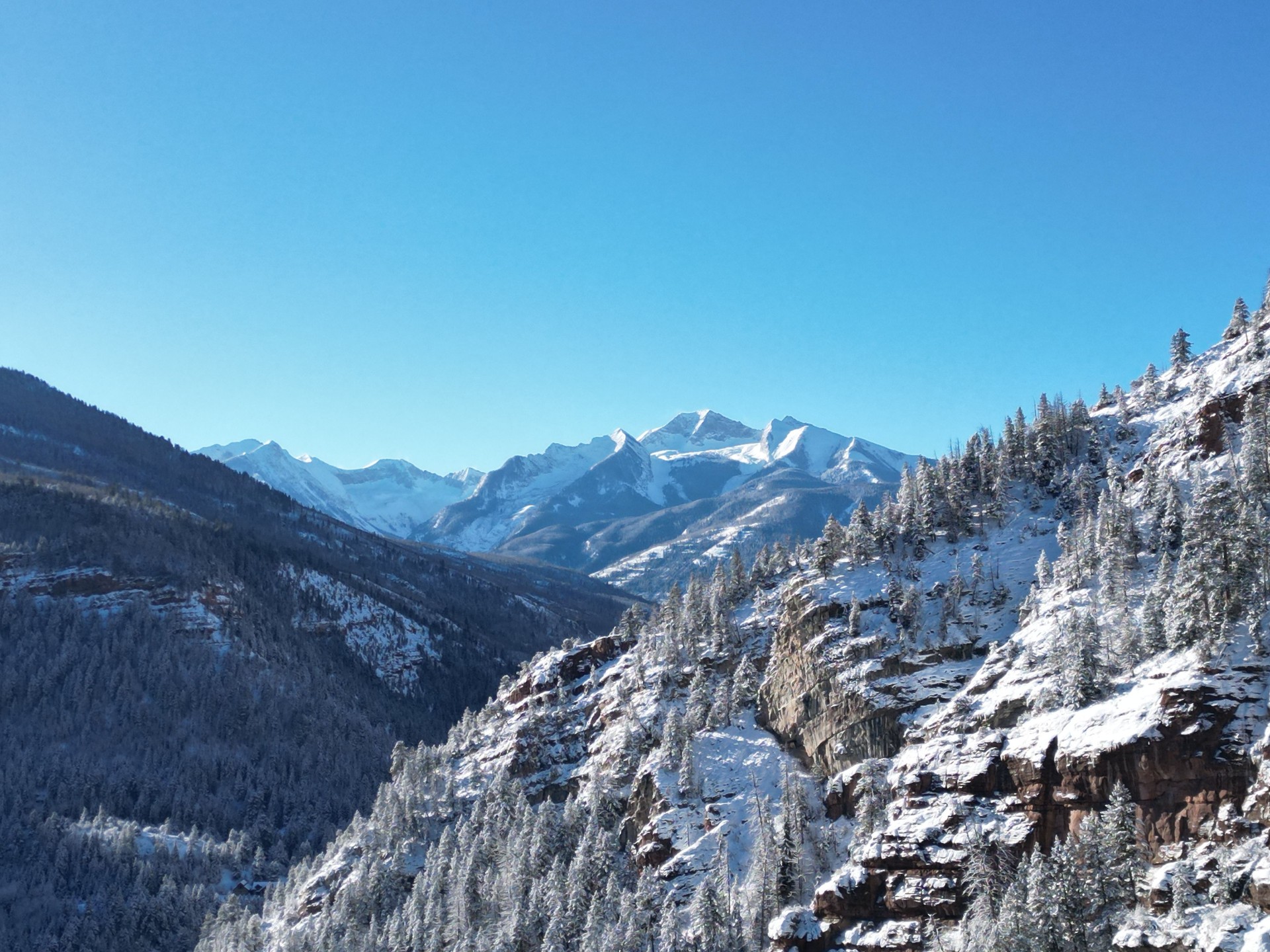 Aspen, CO Rocky Mountains Snow Drone